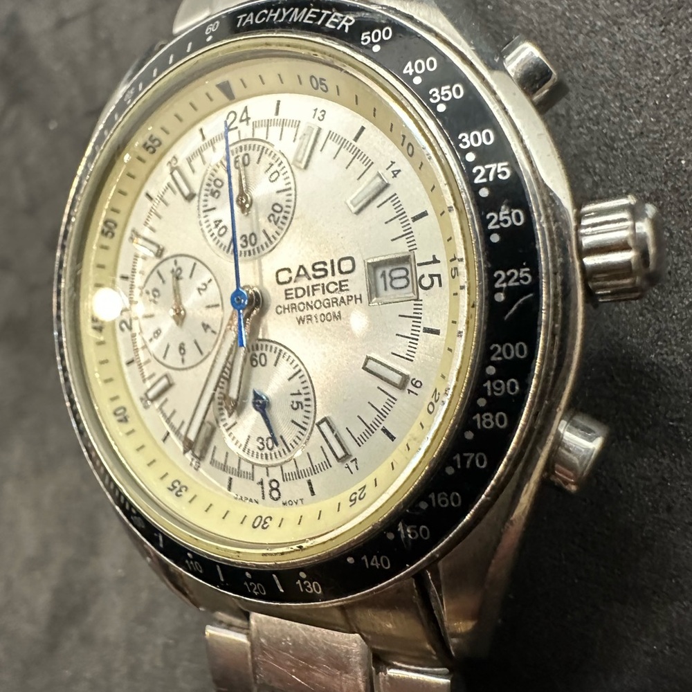 Casio Edifice Silver Chronograph Watch - Picture 4 of 6